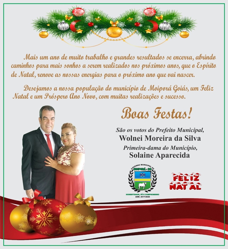 Goianira  Prefeitura Municipal Feliz Natal e Um Próspero Ano Novo!